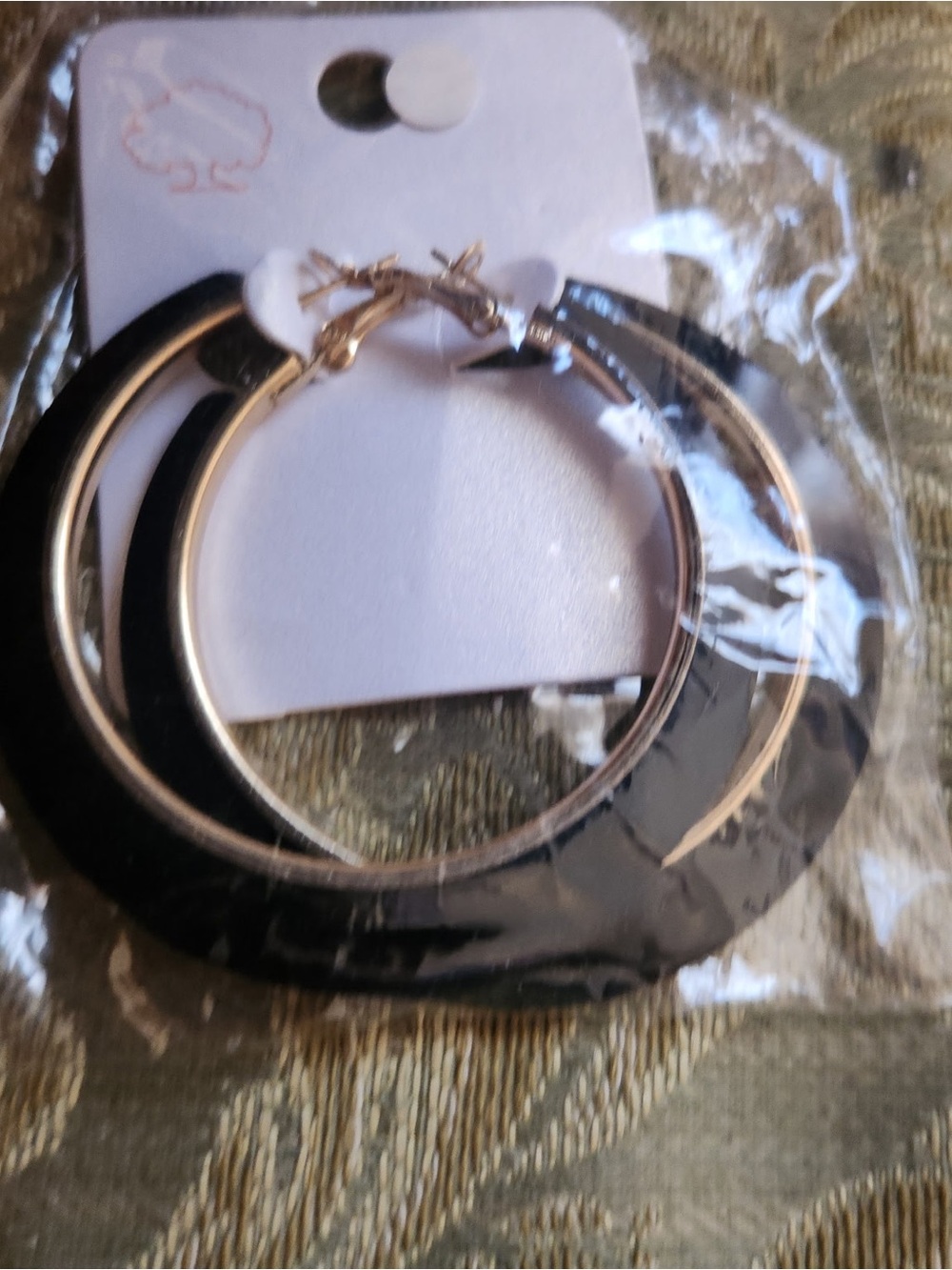 Black Hoop Earrings for Women - Sleek Statement Hoops